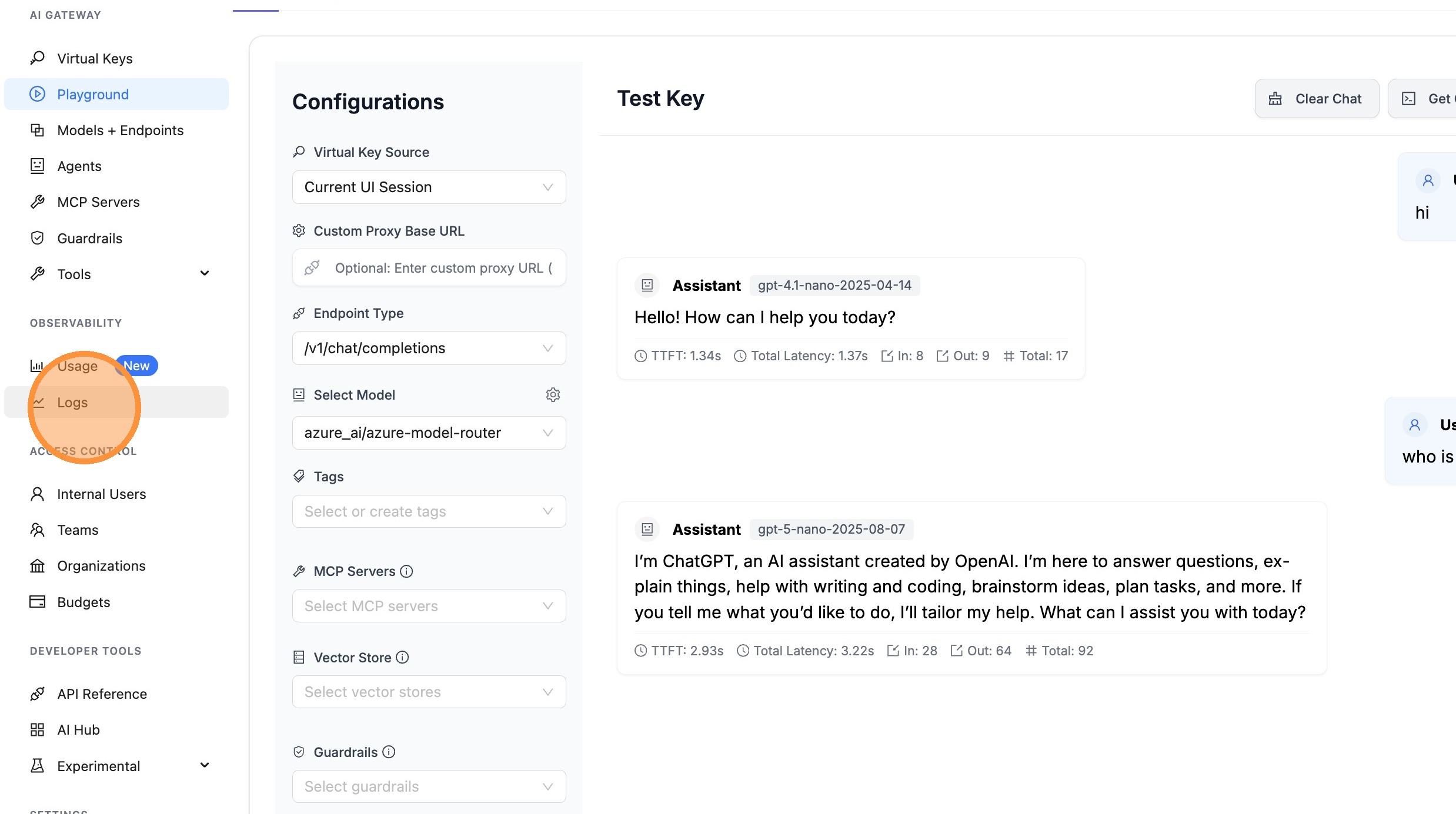 View Logs